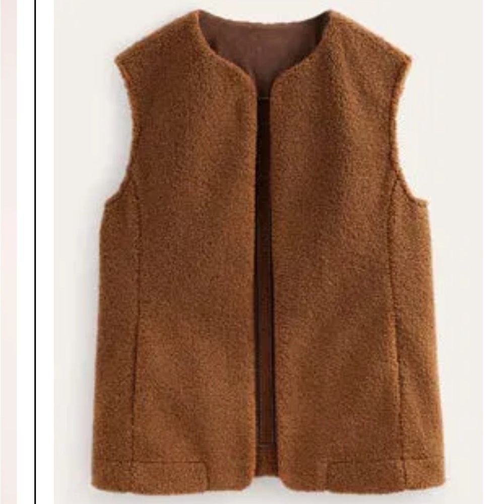 BODEN Teddy Gilet (fuzzy vest), Sz 2 - Picture 2 of 7